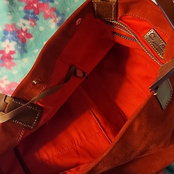 Dooney and Bourke Red Suede Bag - Picture 10 of 17